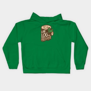 'Live Log and Prosper' illustration Kids Hoodie